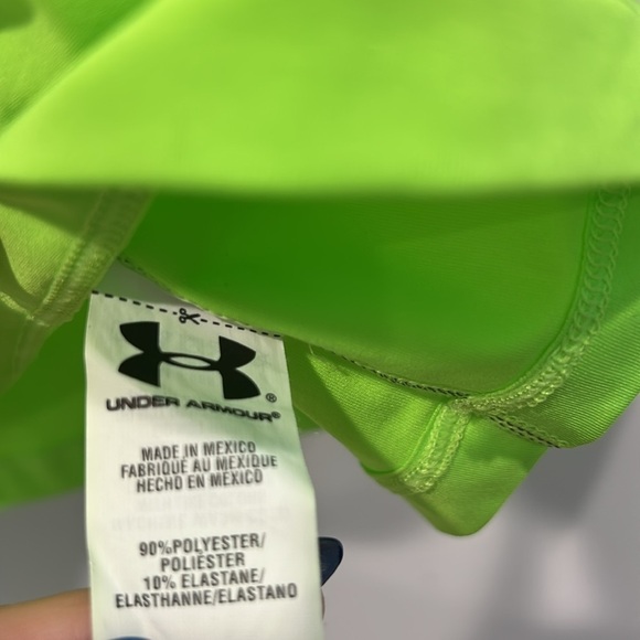 Under Armour Vibrant Lime Long Sleeve Base layer Activewear Top medium women’s - Picture 5 of 8